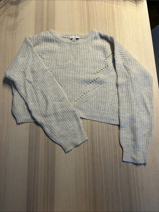 Topshop Sweaters - Topshop Cozy Crewneck Cropped Sweater - Cream